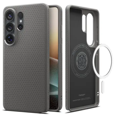 Spigen Liquid Air MagSafe ochranný kryt pro Samsung Galaxy S26 Ultra marble gray