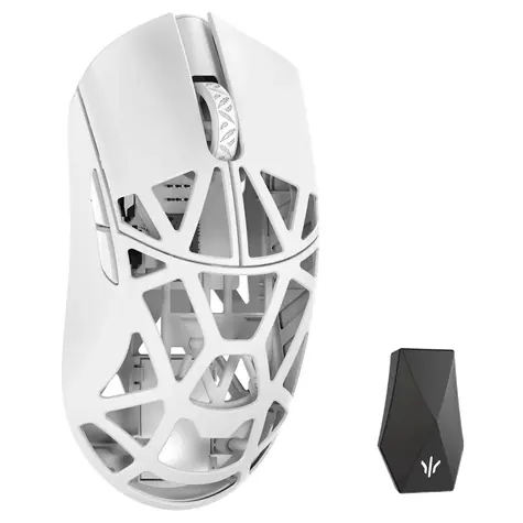 WLMOUSE Beast X Max bílá / bezdrátové myš / optická / 26000 DPI / 5 tlačítek / 2.4GHz / USB-C