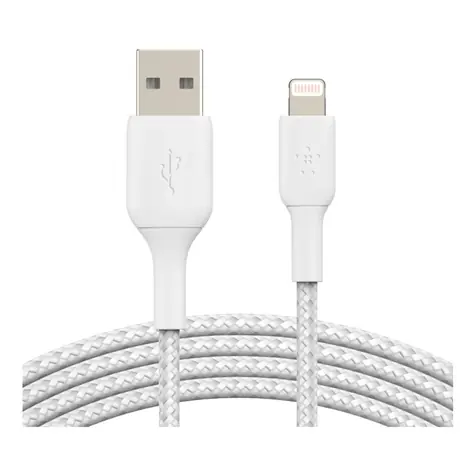 Belkin BOOST CHARGE kabel opletený USB-A na Lightning bílá / 1m 