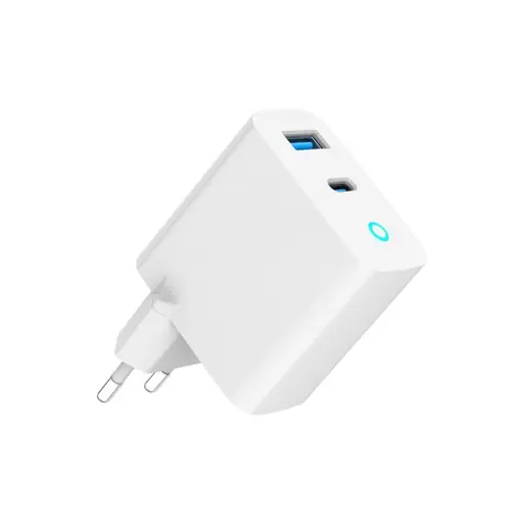 GEMBIRD TA-UC-PDQC30L-W-01 bílá / síťová nabíječka / 1x USB-A & 1x USB-C / 30W GaN 