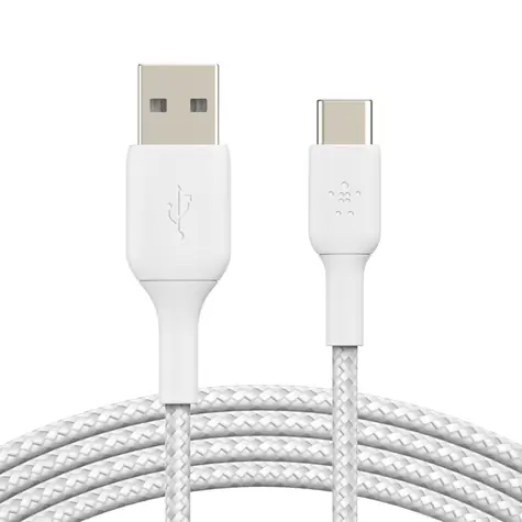 Belkin BOOST CHARGE kabel opletený USB-A na USB-C bílá / 2m