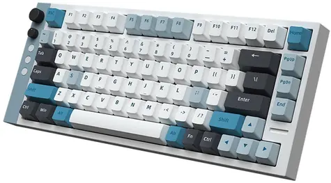 Lamzu Jet75 Gaming Tastatur bílá / herní mechanická klávesnice / 75% / US layout / Gateron Jade switch / RGB / USB-C