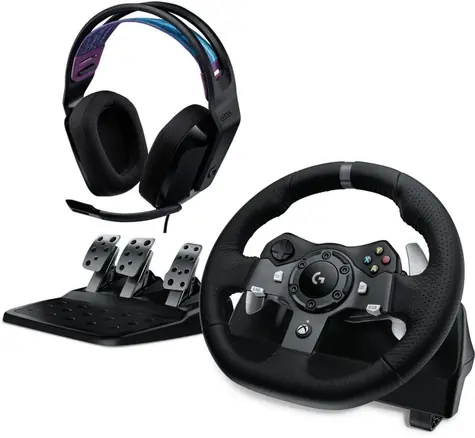 Logitech G920 Driving Force / herní volant + Logitech G335 / pro Xbox ONE & PC
