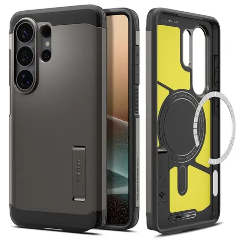 Spigen Tough Armor MagSafe ochranný kryt pro Samsung Galaxy S26 Ultra gunmetal