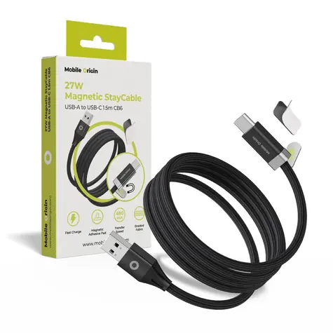 Mobile Origin Magnetic StayCable USB-A to USB-C / 1.5m / 27W / CB6