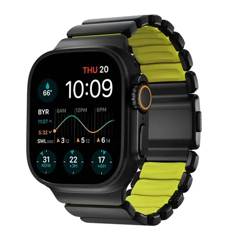 Nomad Stratos Band FKN řemínek pro Apple Watch 49mm/Ultra černá/zelená