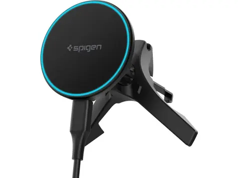 Spigen EV15MAQ Essential MagSafe bezdrátová nabíječka s držákem do auta černá