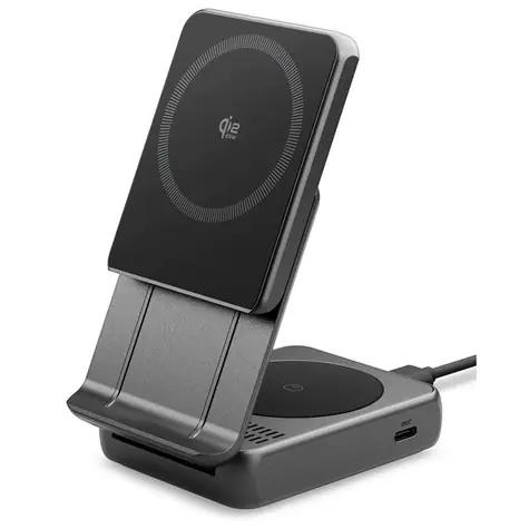 Spigen Essential MagSafe bezdrátová nabíječka 2v1 černá