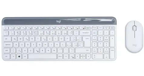 Logitech Slim Wireless Combo MK470 CZ bílá / bezdrátová sada klávesnice a myši / CZ verze