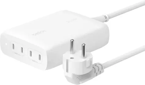 Belkin BOOST CHARGE PRO charger bílá / nabíječka / 4x USB-C /  200W / PD / GaN / s 1.5m síťovým kabelem