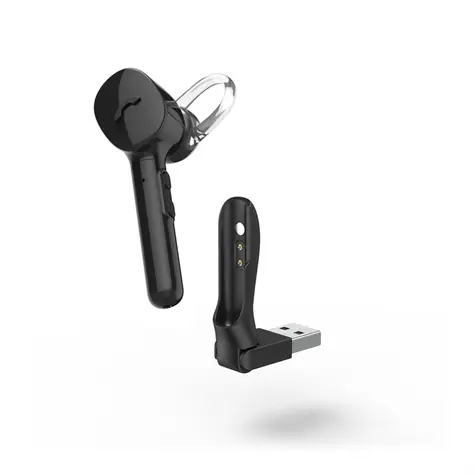 Hama MyVoice 1300 černá / Bluetooth headset mono / pro 2 zařízení / Siri / Google Assist. / nabíjecí stanice