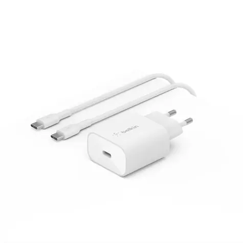 Belkin BOOST CHARGE charger bílá / nabíječka USB-C / 25W / PD / s 1m kabelem USB-C