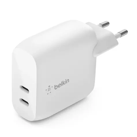 Belkin BOOST CHARGE charger bílá / nabíječka / 2x USB-C / 40W / PD