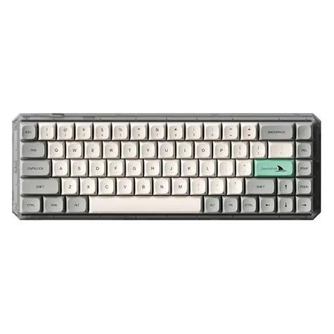 Rozbaleno - Darmoshark K5 Light luxury version šedá / Herní bezdrátová klávesnice / mechanická / USB / 2.4G  / rozbaleno