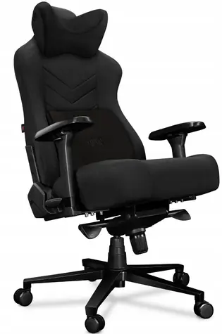 Yumisu 2053 Material černá / Herní židle / látka / nastavitelná / pojízdná kolečka / nosnost 150 kg