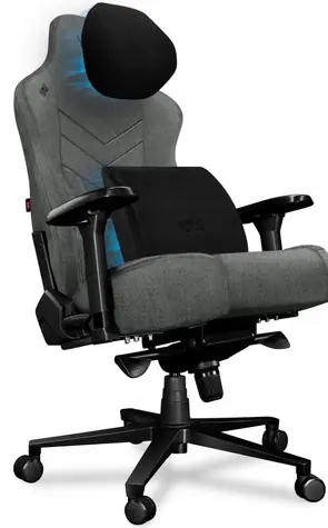 Yumisu 2053 Magnetic Material šedo-černá / Herní židle / látka / nastavitelná / pojízdná kolečka / nosnost 150 kg