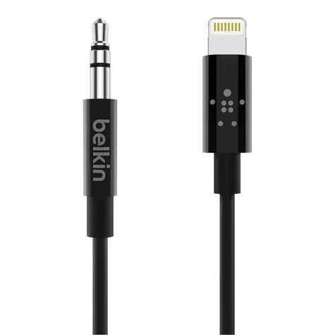Belkin ROCKSTAR kabel Lightning na 3.5mm jack černá / 0.9m