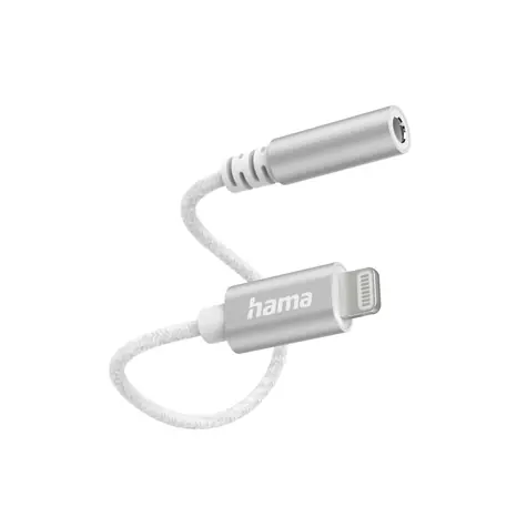 Hama MFi audio adaptér Lightning na jack 3,5 mm pro Apple / aktivní / alu