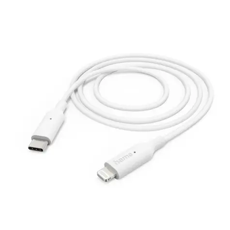 Hama MFi USB-C Lightning kabel pro Apple bílá / 1 m