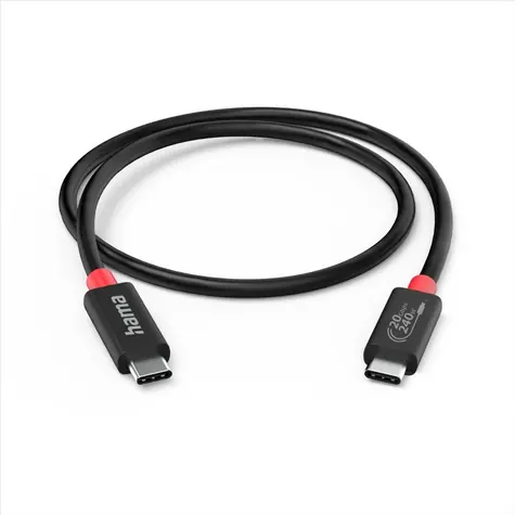 Hama USB-C kabel USB4 černá / 2 m / 20 Gb/s / 240 W