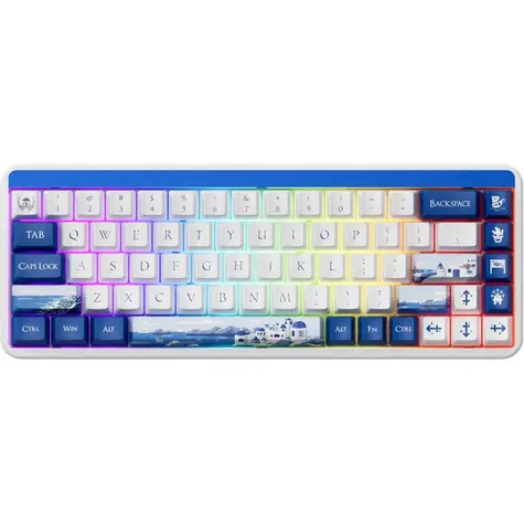 AKKO JIN 01 Santorin - 65% Rosewood-Switches / herní klavesnice / ANSI / bluetooth / RGB