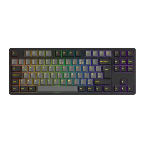 AKKO 5087S zlatá/černá / herní klávesnice / RGB – Akko V3 Pro Switches / ISO DE / USB-C / Bluetooth