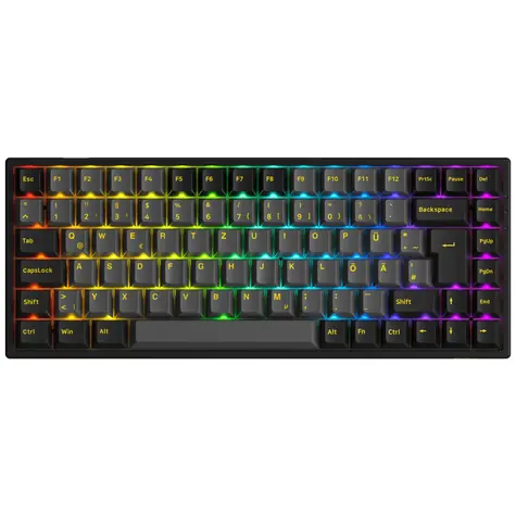 AKKO 3084B Plus zlatá/černá / herní klávesnice / RGB – Akko V3 Pro Switches / ISO DE / USB-C / Bluetooth