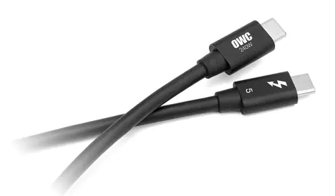 OWC kabel Thunderbolt 5 (0.8m) černá / 2x USB-C (samec) s podporou TB5