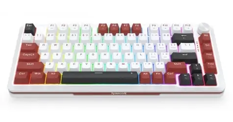 Redragon K721WRB Stormhunter bílá / Herní klávesnice / mechanická / Redragon UltraMag / RGB / USB / US