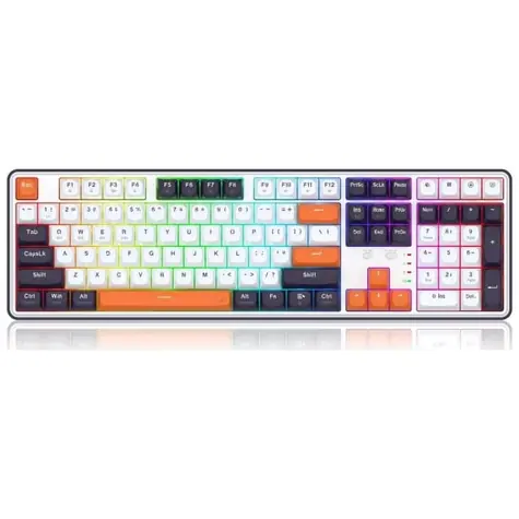 Redragon K689WBO-RGB-PRO Wyvern bílá / Herní klávesnice / mechanická / Mint Mambo / RGB / BT / USB / US 