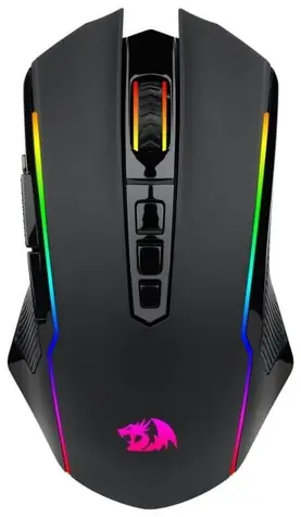 Redragon M914-RGB NIX černá / Bezdrátová herní myš / optická / 5000 DPI / 9 tlačítek / RGB / USB / RF 2.4 GHz