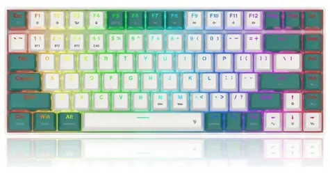 Redragon K678WG-RGB-PRO Singed zelená / Herní klávesnice / mechanická / Redragon switches / RGB / BT / USB / US