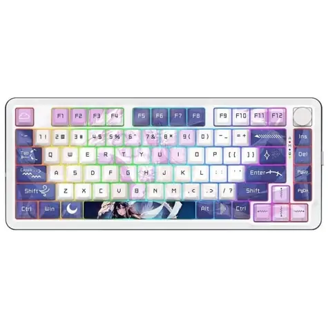 Redragon K681ACG-RGB-PRO Cyrus fialová / Herní klávesnice / mechanická / Redragon Growl / RGB / BT / USB / US 