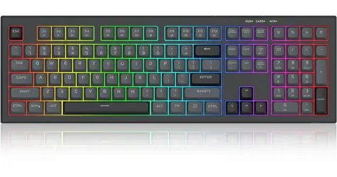 Redragon K518 Crux černá / Herní klávesnice / RGB / USB / US