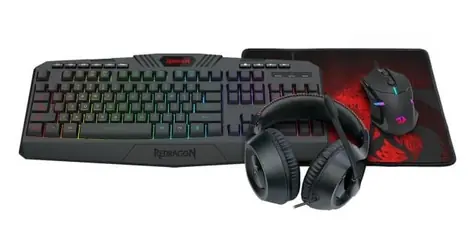 Redragon S101-BA-3 černá / Herní set 3v1 / klávesnice / myš / sluchátka / USB / RGB