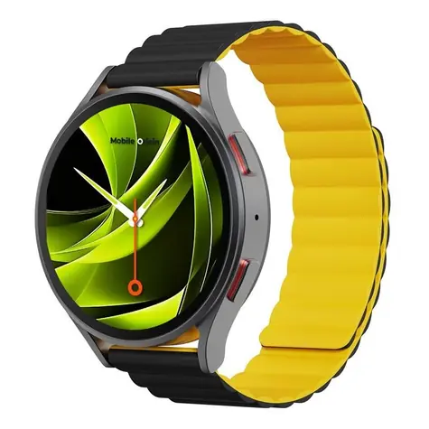 Mobile Origin Easy Strap Magnetic Watch magnetický řemínek Quick Release 22mm černo-žlutá