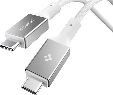 Spigen EB24015CC Essential USB C na USB C 240W kabel 1.5m bílá / USB 4.0