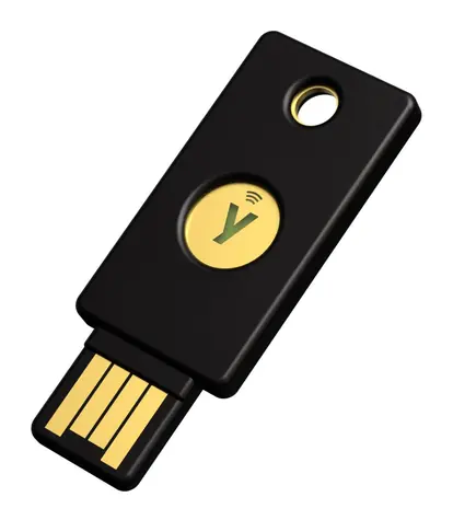 Yubico Security Key NFC - USB-A / podporující vícefaktorovou autentizaci (NFC) / podpora FIDO2 U2F / voděodolný
