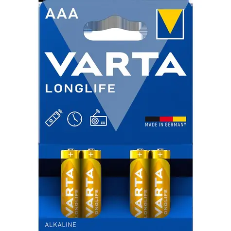 Varta Longlife Baterie Micro AAA 4ks / 1.5V / alkalická / v blistru
