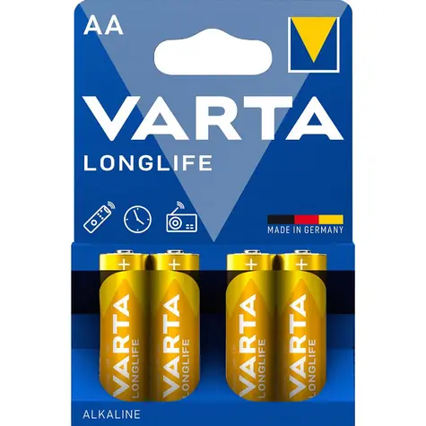 Varta Longlife Baterie AA 4ks / 1.5V / alkalická / v blistru