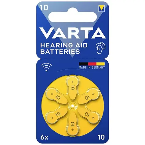 Varta knoflíkové baterie do naslouchátek 6 ks / 1.4V / velikost 10