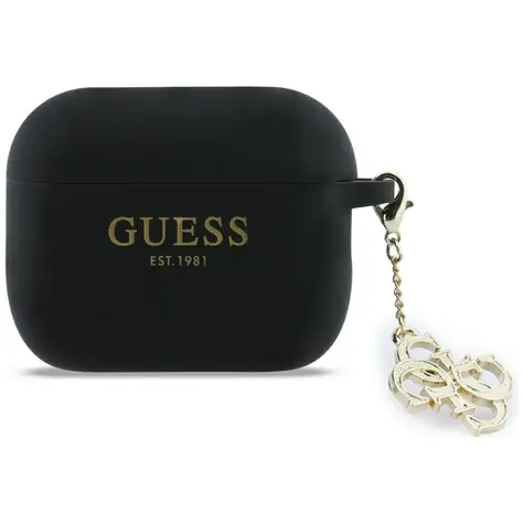 Guess 4G Charm Silikonové Pouzdro pro AirPods Pro 3 Black