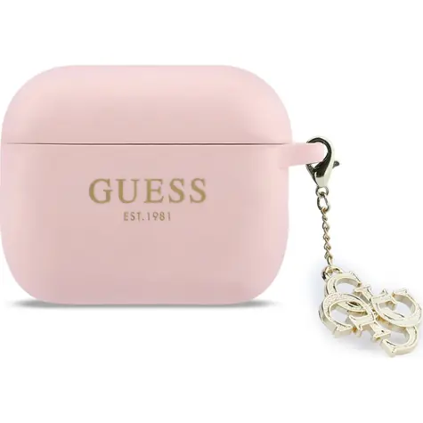 Guess 4G Charm Silikonové Pouzdro pro AirPods Pro 3 Pink
