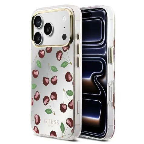 Guess PC/TPU Mirror Glitter Cherry MagSafe Zadní Kryt pro iPhone 17 Pro Max