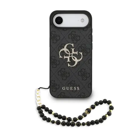 Guess PU 4G Metal Logo Strap Zadní Kryt pro iPhone Air Black