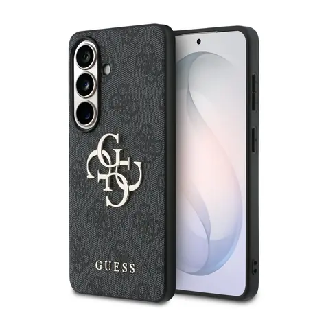 Guess PU 4G Metal Logo Zadní Kryt pro Samsung Galaxy S26+ Grey