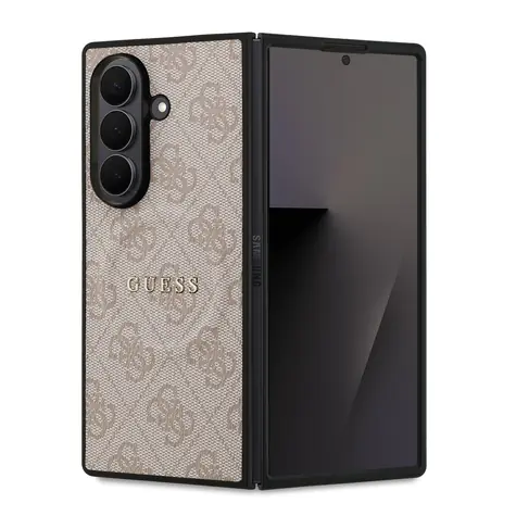 Guess PU Leather 4G Colored Ring Magnetic Zadní Kryt pro Samsung Galaxy Z Fold 7 Pink