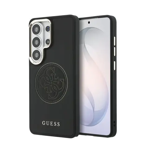 Guess PU Perforated 4G Logo Magnetic Zadní Kryt pro Samsung Galaxy S26 Ultra Black