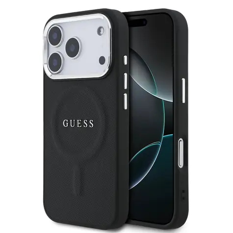 Guess PU Saffiano MagSafe Zadní Kryt pro iPhone 17 Pro Black