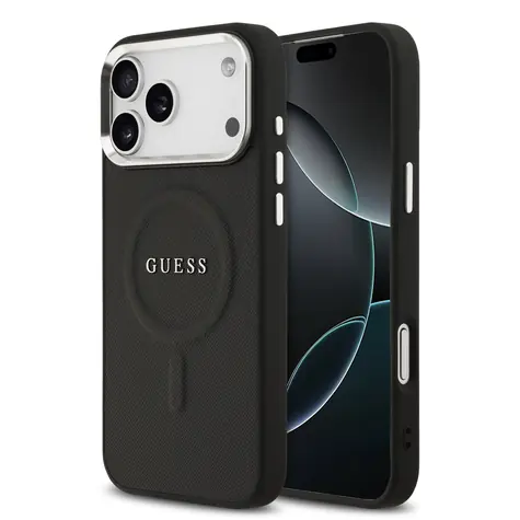 Guess PU Saffiano MagSafe Zadní Kryt pro iPhone 17 Pro Max Black